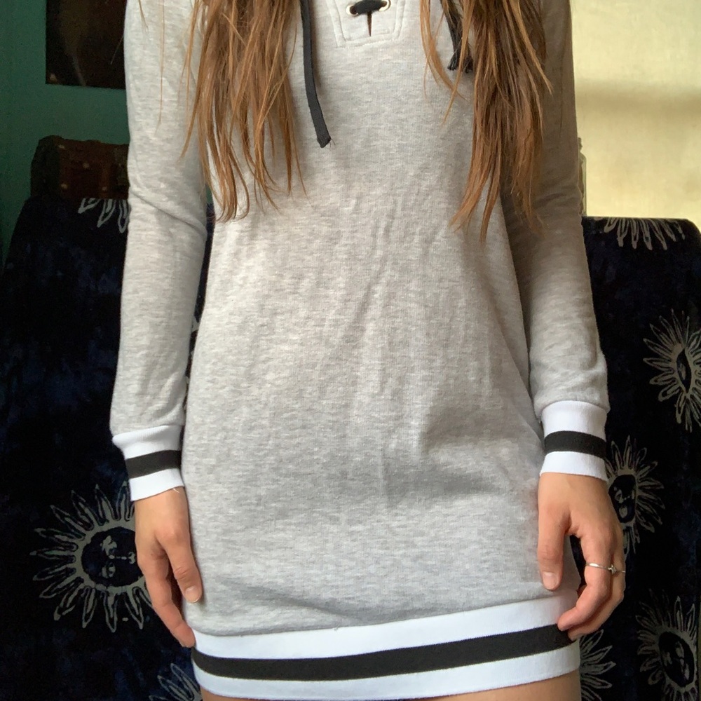 Gray Sweatshirt Dress